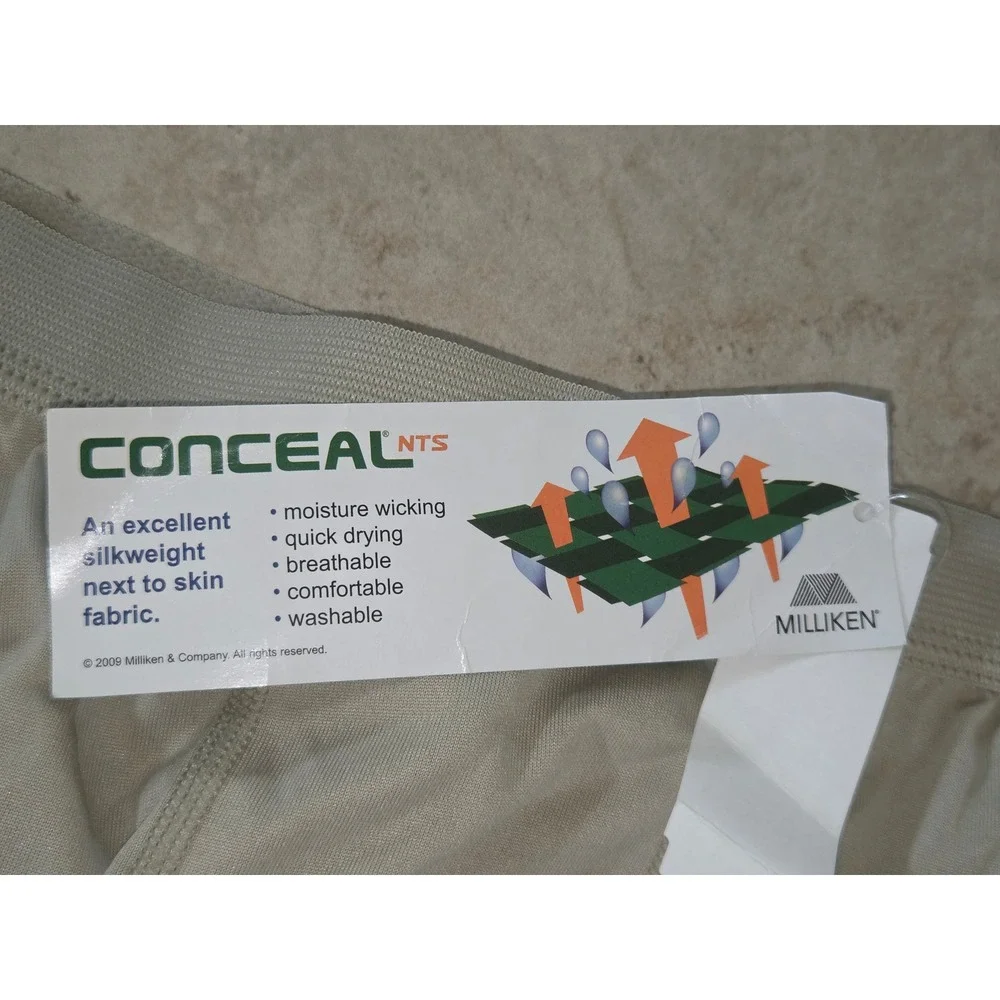 Milliken Conceal NTS Gen III Level Silkweight Thermal Drawers Tan Medium Reg NWT